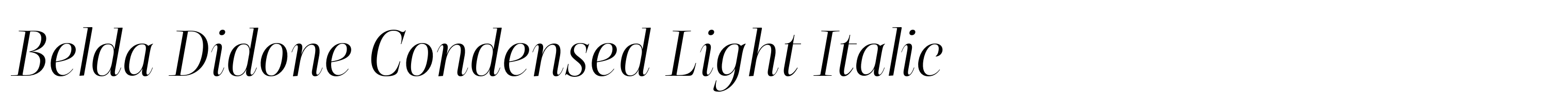 Belda Didone Condensed Light Italic